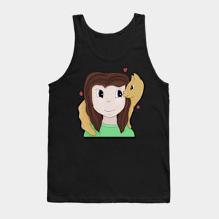 Behind every strong woman is her cat Tank Top